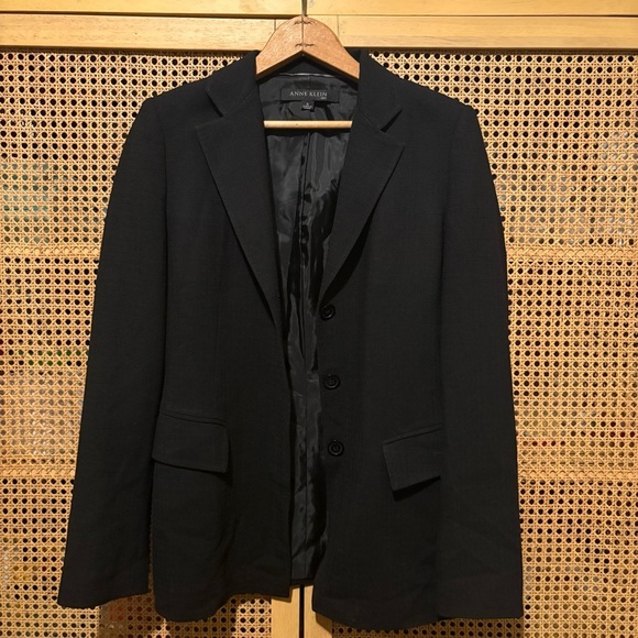 Anne Klein Blazer Suit Jacket  and pants Size 4 Women's Black  Business,Office - Picture 1 of 9